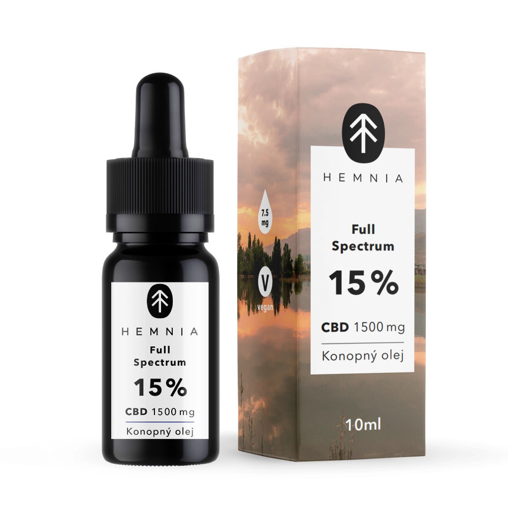 Full Spectrum Óleo de cânhamo CBD 15%, 1500 mg, 10 ml