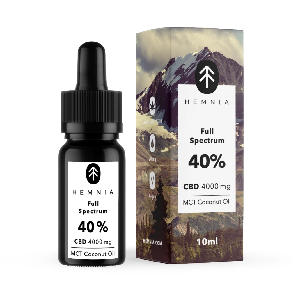 Óleo de coco CBD MCT de espetro total 40%, 4000 mg, 10 ml Imagem principal do produto