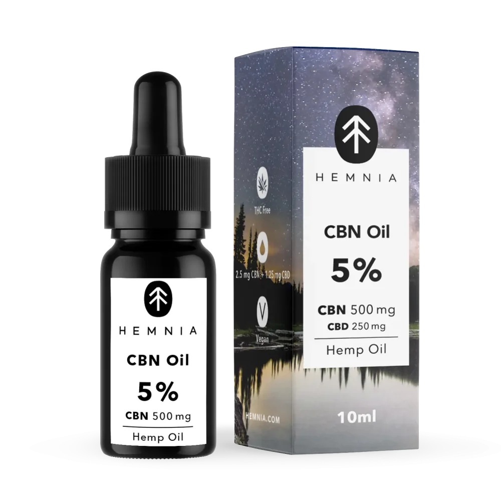 Óleo de cânhamo Good Night's Sleep 5%, 500 mg CBN, 250 mg CBD, 10 ml Imagem principal do produto