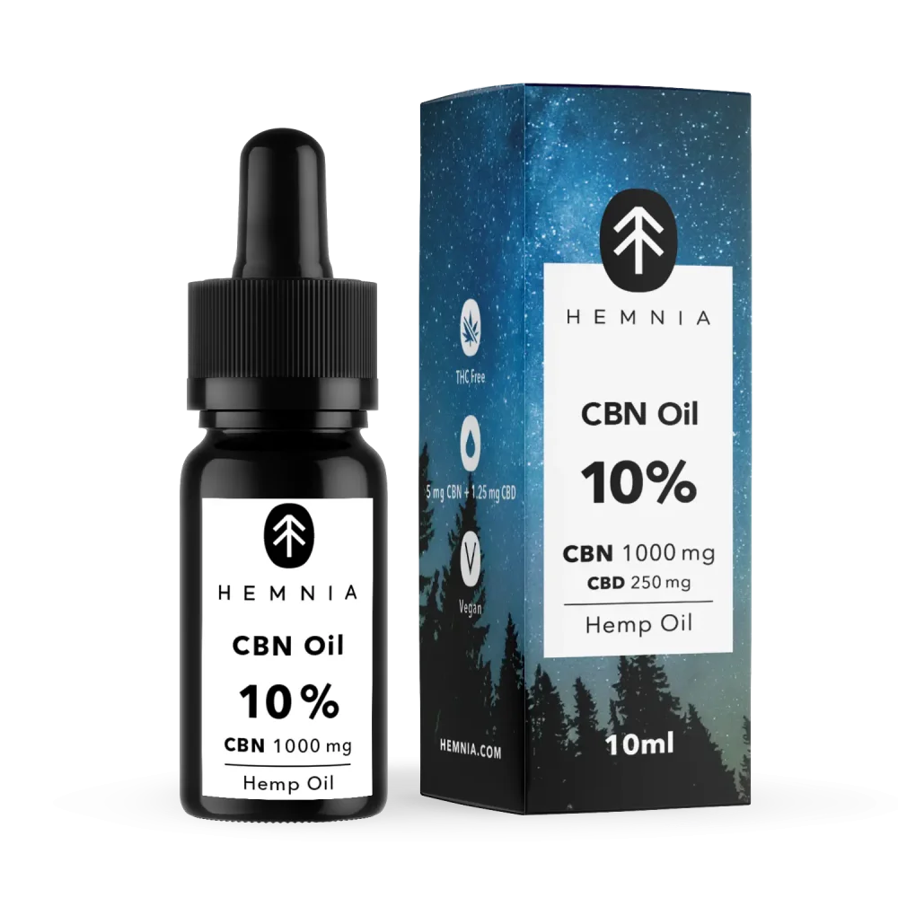 Óleo de cânhamo Good Night's Sleep 10%, 1000 mg CBN, 250 mg CBD, 10 ml