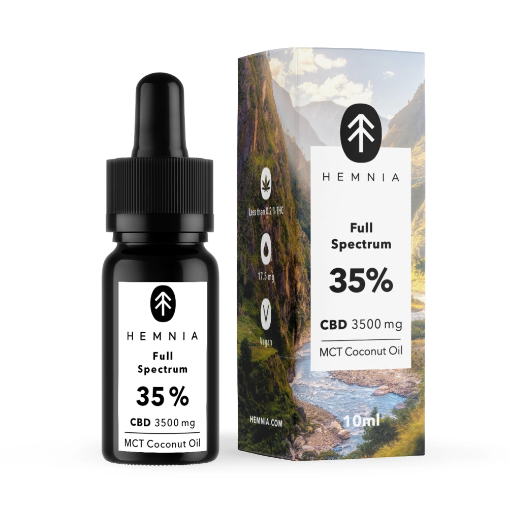 Óleo de coco CBD MCT de espetro total 35%, 3500 mg, 10 ml Imagem principal do produto