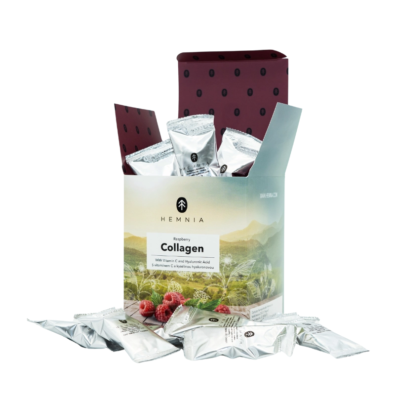 Bebida de colágeno de framboesa com ácido hialurónico, 6000 mg de colágeno por saqueta, 30 saquetas Imagem principal do produto